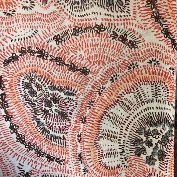 Joie 100% silk short sleeve printed blouse - Picture 7 of 10